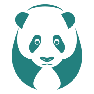 Big Panda Decal (Turquoise)
